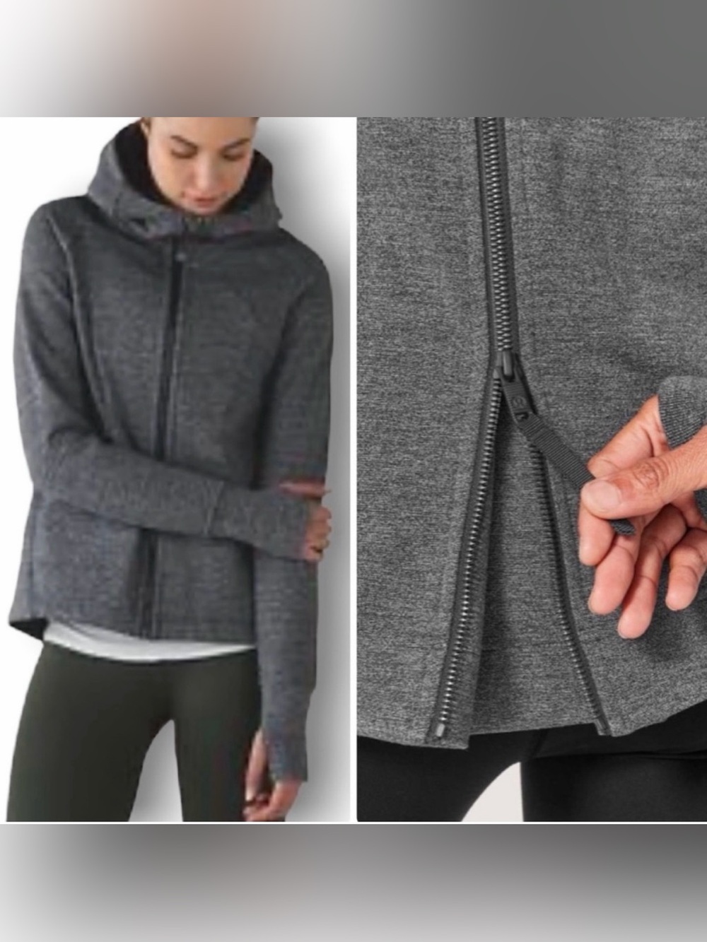 Lululemon City Trek Jacket Heathered Outdoor Athleisure Gym Size 8